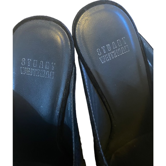 Stuart Weitzman double agent, heeled, suede, studded, mules. sz 5 - Picture 6 of 16